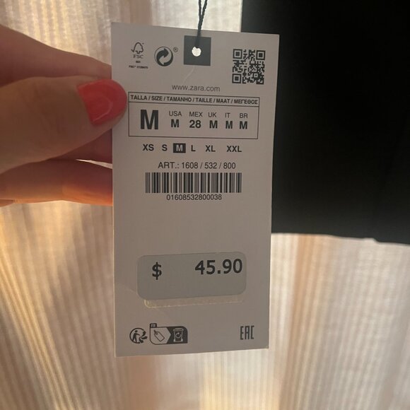 Zara Black Ankle Cropped Pants - Picture 3 of 3